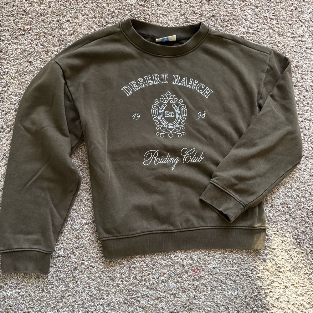 Universal Thread Olive Green Desert Ranch Crewneck Sweater